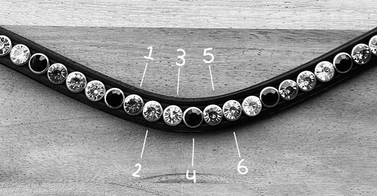 Combideal frontriem enkele rij + zadelsieraad