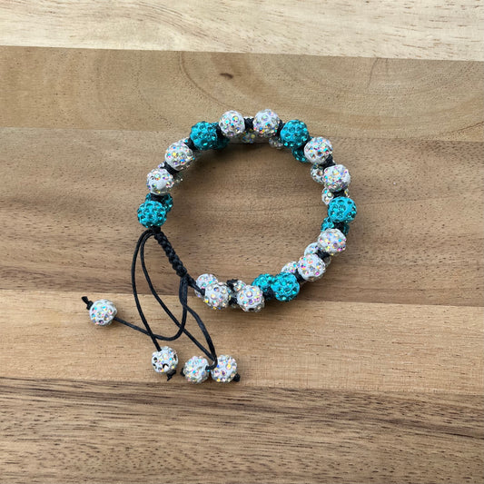 Knotband turquoise - ab crystal