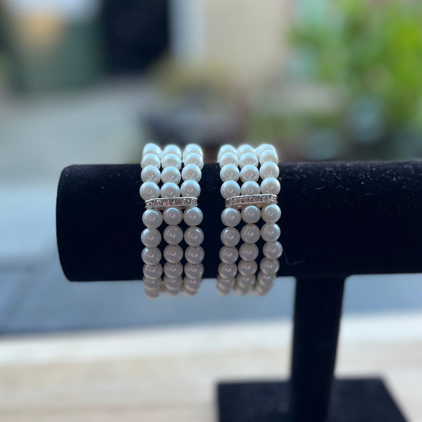 Knotband parels met strass