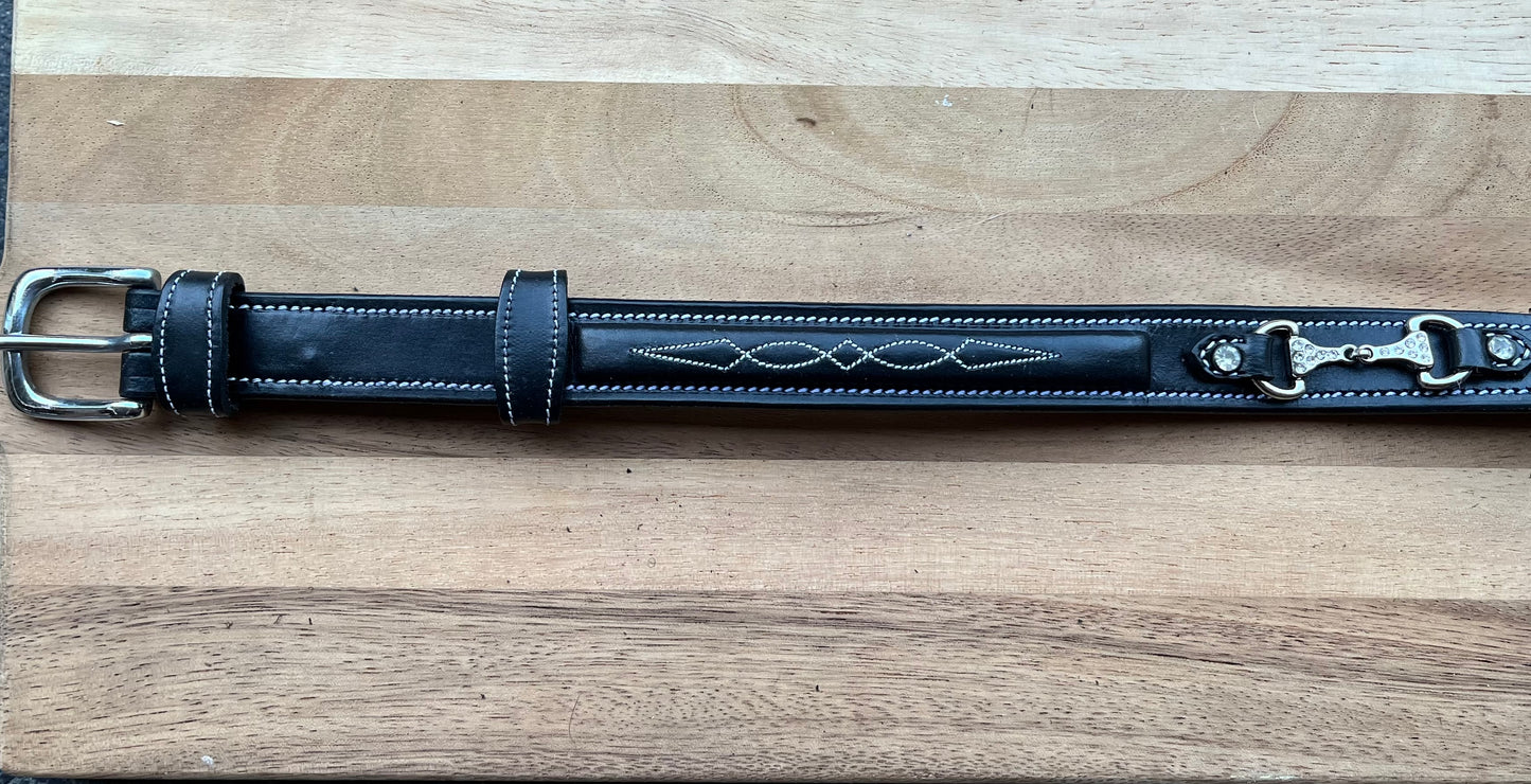 Leren riem met bitje