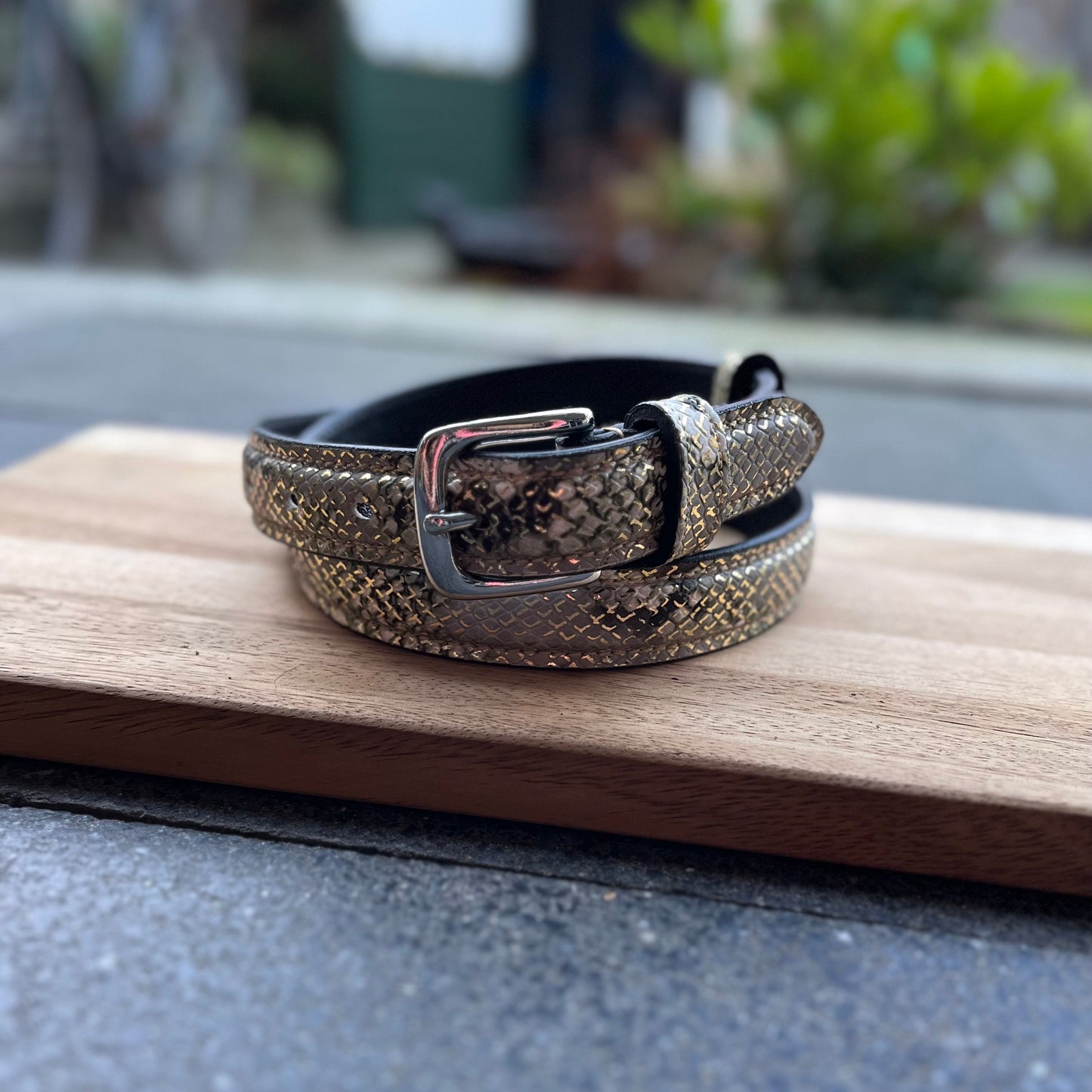 Riem slangenprint