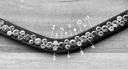 Frontriem dubbele rij stenen